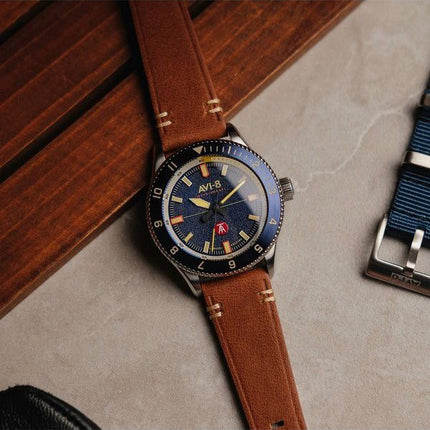 AVI-8 Flyboy Tuskegee Airmen Meca-Quartz Limited Edition Lucera Blue Dial AV-4103-02 Men's Watch With Extra Strap