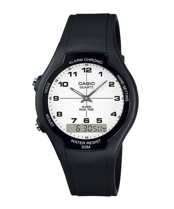 Casio Analog Digital Dual Time AW-90H-7BVDF AW-90H-7BV Mens Watch