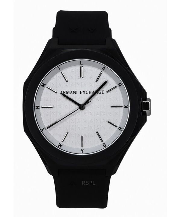 Armani Exchange Silicone Strap White Dial Quartz AX4600 Men's Watch