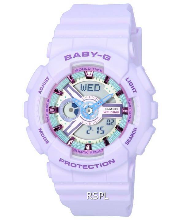 Casio Baby-G Analog Digital Pastel Meets Metallic Quartz BA-110XPM-6A BA110XPM-6 100M Womens Watch