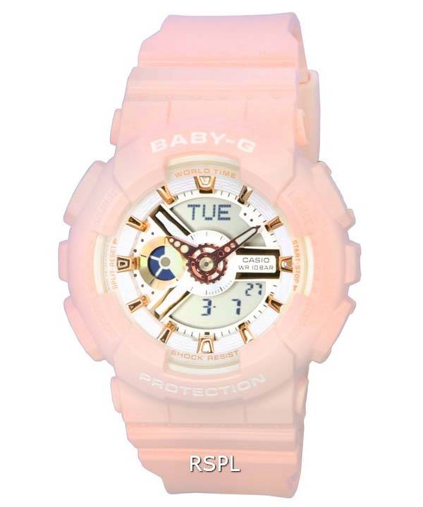 Casio Baby-G Analog Digital White Dial Quartz BA-110XRG-4A 100M Women's Watch