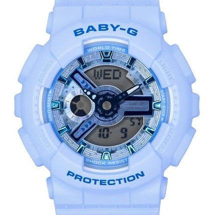 Casio Baby-G Analog Digital Blue Resin Strap Blue Dial Quartz BA-110YK-2A 100M Women's Watch