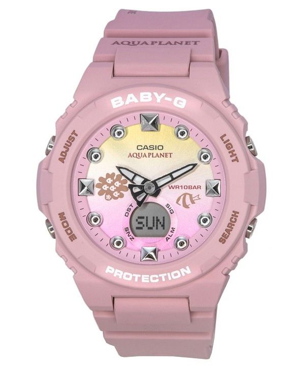 Casio Baby-G Aquaplanet Limited Edition Analog Digital Multicolor Dial Quartz BGA-320AQ-4A BGA320AQ-4 100M Women's Watch