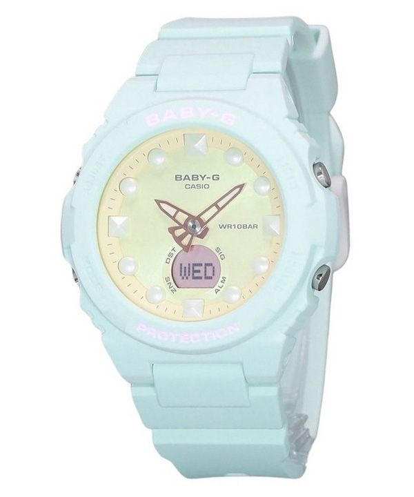 Casio Baby-G Futuristic Holographic Analog Digital Yellow Dial Quartz BGA-320FH-3A 100M Womens Watch