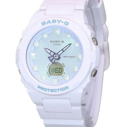 Casio Baby-G Futuristic Holographic Analog Digital Light Green Dial Quartz BGA-320FH-4A 100M Womens Watch