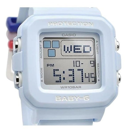 Casio Baby-G Plus Digital Light Blue Resin Strap Quartz BGD-10L-2 100M Women's Watch With Extra Band Loops