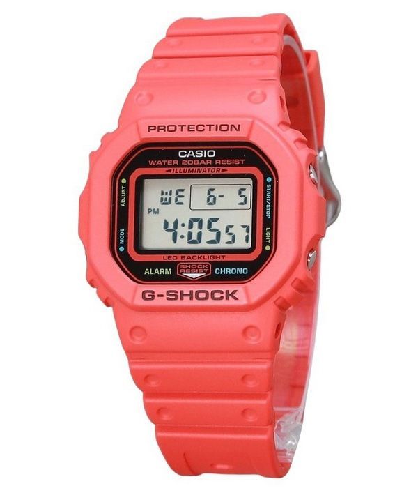 Casio G-Shock Digital Energy Park Series Red Bio Based Resin Strap Quartz DW-5600EP-4 200M Mens Watch