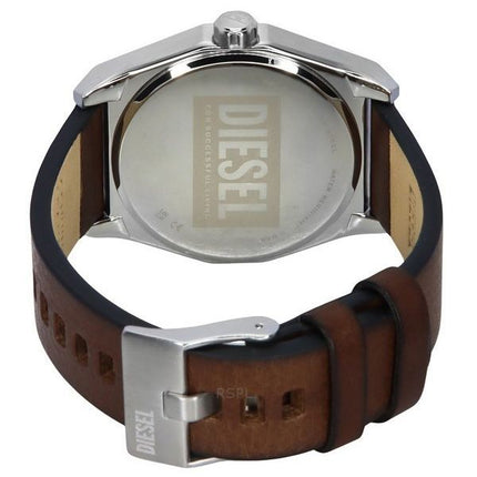 Diesel Scraper Leather Strap Blue Dial Quartz DZ2174 Men's Watch