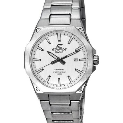 Casio Edifice Stainless Steel White Dial Quartz EFR-S108D-7A EFRS108D-7 100M Men's Watch