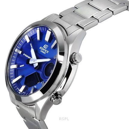 Casio Edifice Analog Digital Stainless Steel Blue Dial Quartz EFV-C120D-2A 100M Men's Watch