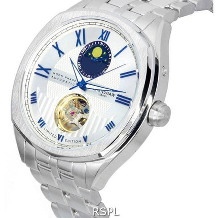 Thomas Earnshaw Peel Limited Edition Moon Phase Silver Sky Open Heart Dial Automatic ES-8206-44 Mens Watch