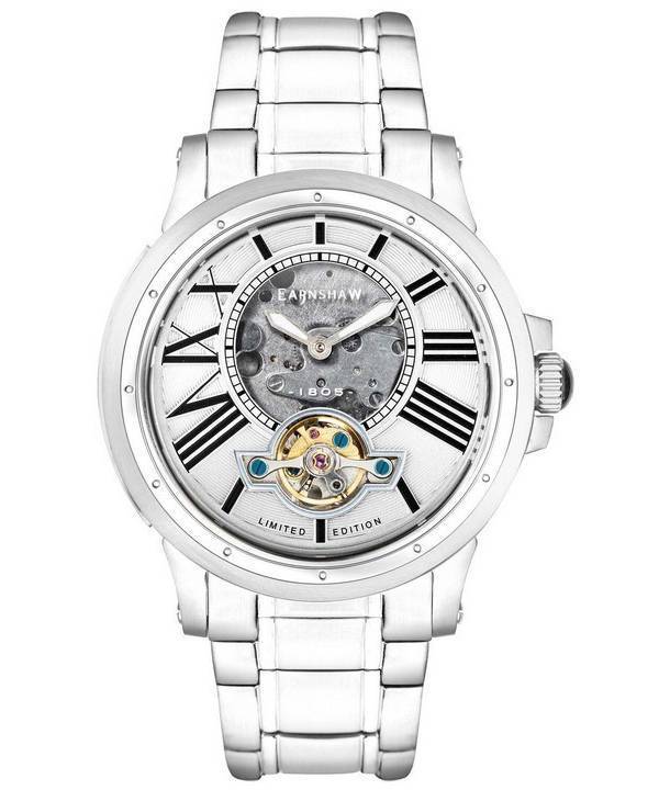 Thomas Earnshaw Bertha Limited Edition Open Heart Skeleton Dial Automatic ES-8244-11 Mens Watch