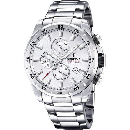 Festina Chrono Sport Stainless Steel Silver Dial Quartz F20463-1 100M Mens Watch