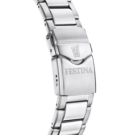 Festina Classics Stainless Steel Black Dial Quartz Diver's F20665-3 200M Men's Watch With Gift Strap