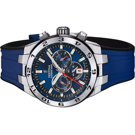 Festina Chrono Bike Rubber Strap Blue Dial Quartz F20671-1 100M Men's Watch