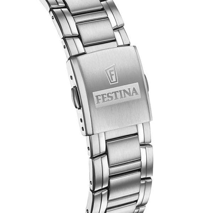 Festina Timeless Chronograph Stainless Steel Black Dial Quartz F20704-3 100M Men's Watch