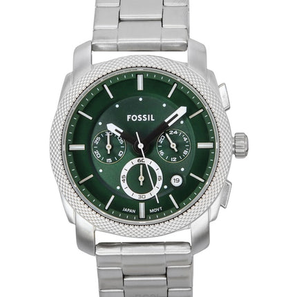 Fossil Machine Chronograph Stainless Steel Green Dial Quartz FS6079 Men's Watch