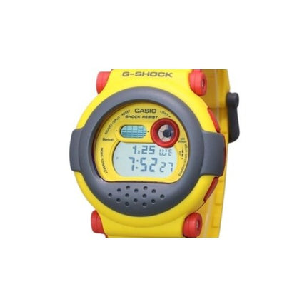 Casio G-Shock Digital Smartphone Link Yellow Resin Strap Quartz G-B001MVE-9 200M Mens Watch With Extra Strap