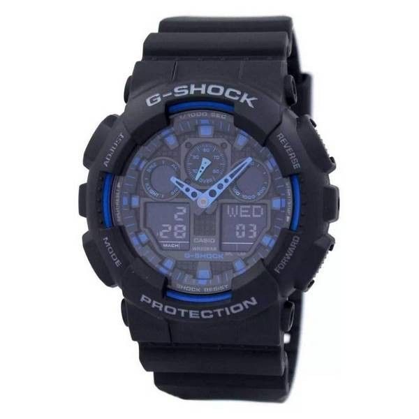 Casio G-Shock World Time Alarm GA-100-1A2 GA-100 Watch