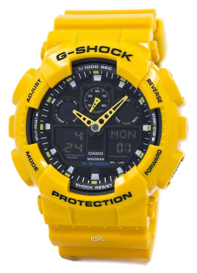 Casio G-Shock GA-100A-9ADR GA-100A-9A GA-100A-9 Velocity Indicator Alarm Watch