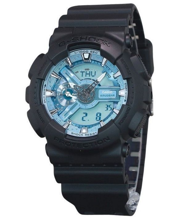 Casio G-Shock Analog Digital Resin Strap Ocean Blue Dial Quartz GA-110CD-1A2 200M Mens Watch