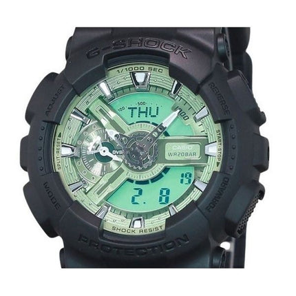 Casio G-Shock Analog Digital Resin Strap Mint Green Dial Quartz GA-110CD-1A3 200M Mens Watch