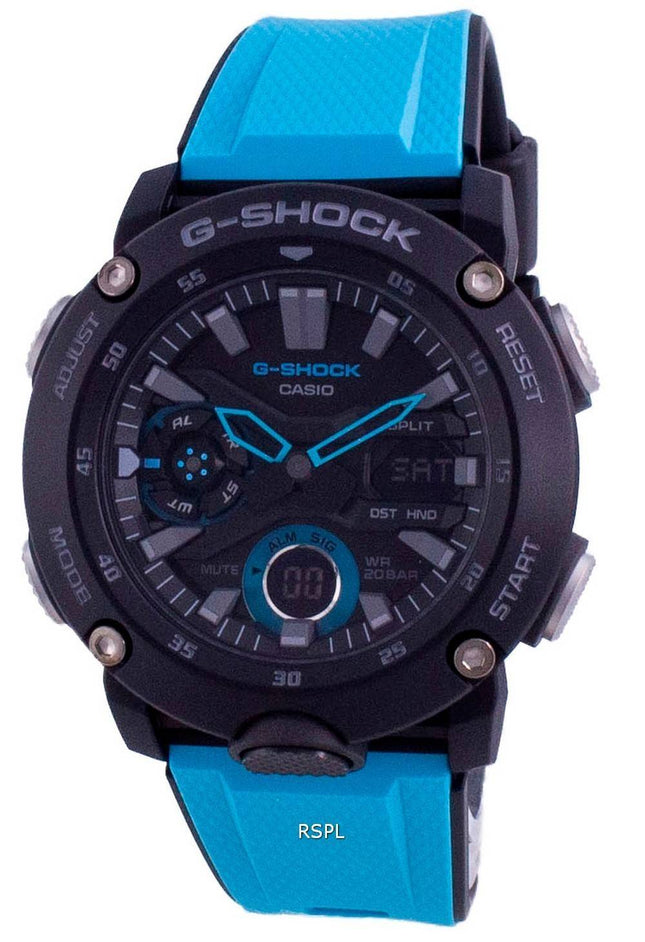 Casio G-Shock Standard Analog Digital Carbon Core Divers GA-2000-1A2 GA2000-1A2 200M Mens Watch