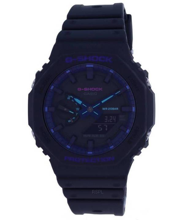 Casio G-Shock Analog Digital Black Dial Quartz GA-2100VB-1A GA2100VB-1 200M Men's Watch