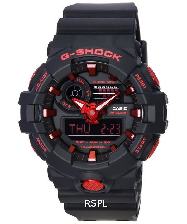 Casio G-Shock X Ignite Red Series Analog Digital Quartz GA-700BNR-1A GA700BNR-1 200M Men's Watch