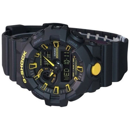 Casio G-Shock Caution Yellow Analog Digital Resin Strap Black Dial Quartz GA-700CY-1A 200M Mens Watch