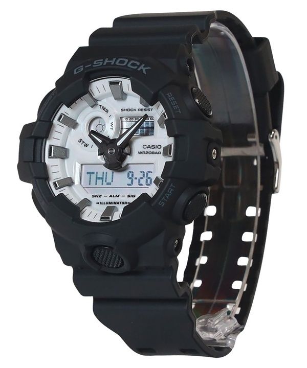 Casio G-Shock Analog Digital Resin Strap White Dial Quartz GA-700WD-1A 200M Men's Watch