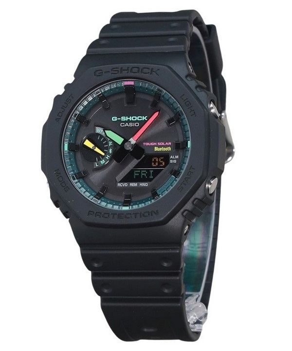 Casio G-Shock Analog Digital Smartphone Link Multi Fluorescent Accents Series Tough Solar GA-B2100MF-1A 200M Men's Watch