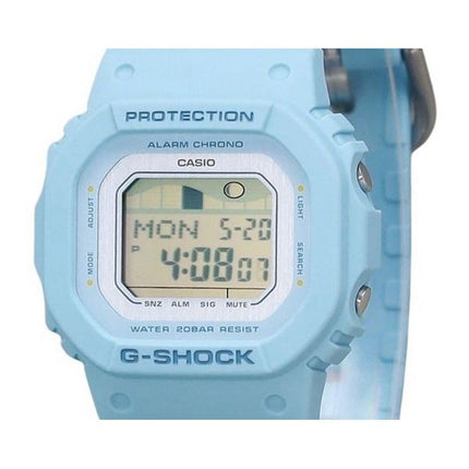 Casio G-Shock G-Lide Digital Light Blue Bio Based Resin Strap Quartz GLX-S5600-2 200M Womens Watch