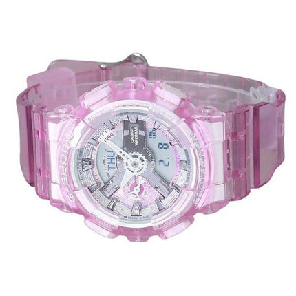 Casio G-Shock Analog Digital Virtual Worlds Translucent Pink Multicolor Dial Quartz GMA-S110VW-4A 200M Women's Watch