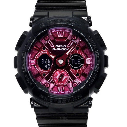 Casio G-Shock Analog Digital Resin Strap Burgundy Dial Quartz GMA-S120RB-1A 200M Women's Watch