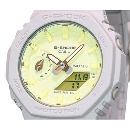 Casio G-Shock Natures Colour Series Analog Digital Yellow Dial Quartz GMA-S2100NC-4A 200M Womens Watch