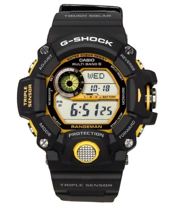 Casio G-Shock Master Of G-Land Rangeman Digital Black Resin Strap Solar GW-9400Y-1 200M Mens Watch