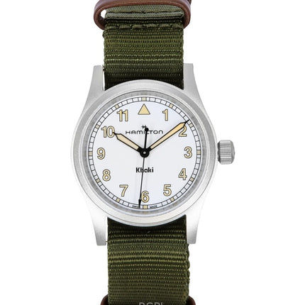 Hamilton Khaki Field Textile Strap White Dial Quartz H69301910 Unisex Watch