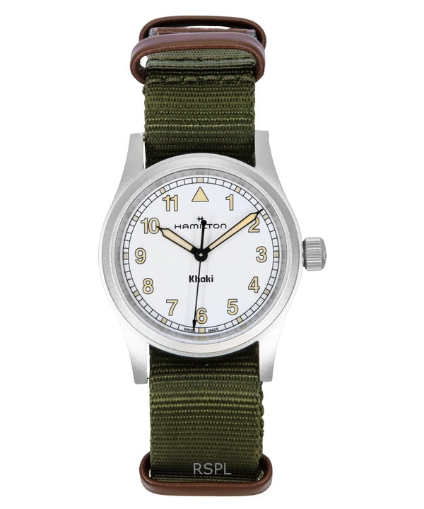 Hamilton Khaki Field Textile Strap White Dial Quartz H69301910 Unisex Watch