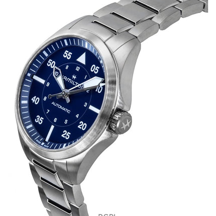 Hamilton Khaki Aviation Pilot Stainless Steel Blue Dial Automatic H76305140 100M Men's Watch