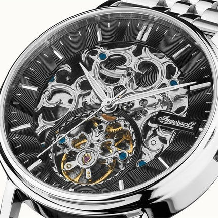 Ingersoll The Charles Stainless Steel Black Skeleton Dial Automatic I05804B Men's Watch