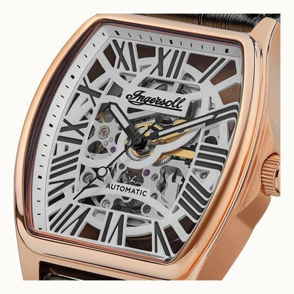 Ingersoll The California Leather Strap Cool Grey Skeleton Dial Automatic I14201 Men's Watch