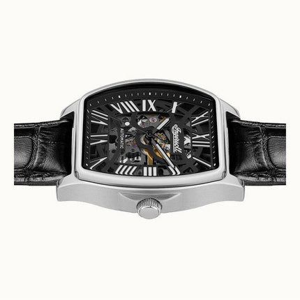 Ingersoll The California Leather Strap Skeleton Black Dial Automatic I14202 Men's Watch