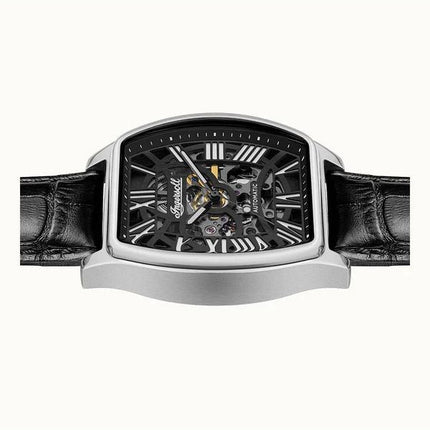 Ingersoll The California Leather Strap Skeleton Black Dial Automatic I14202 Men's Watch