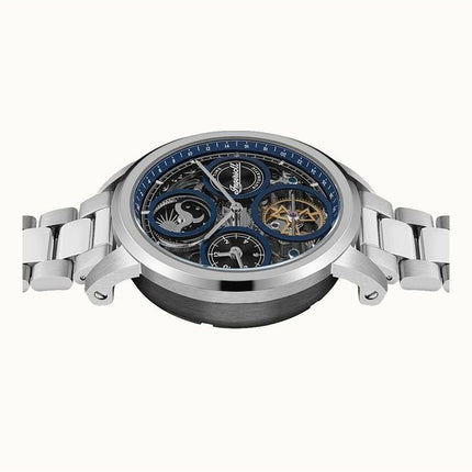 Ingersoll The Arc Moon Phase Stainless Steel Blue Skeleton Dial Automatic I16003 Men's Watch