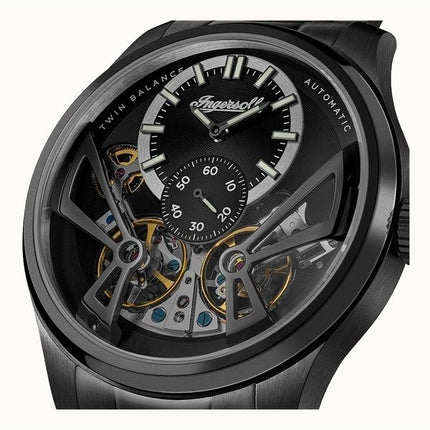 Ingersoll The Naismith Stainless Steel Black Skeleton Dial Automatic I16102 Men's Watch