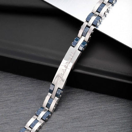 Maserati Jewels Stainless Steel And Ceramic Bracelet JM220ASR01 For Men