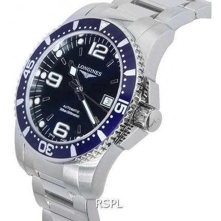 Longines HydroConquest Sunray Blue With Super-LumiNova Dial Automatic Diver's L3.742.4.96.6 300M Men's Watch