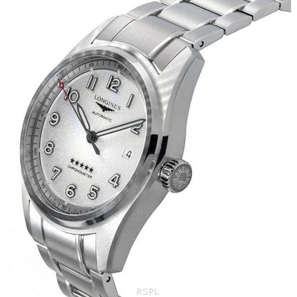 Longines Spirit Chronometer Stainless Steel Silver Dial Automatic L3.810.4.73.6 100M Men's Watch