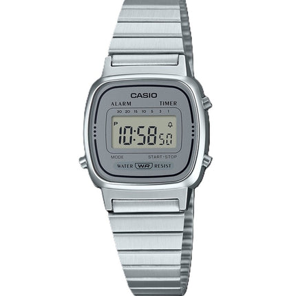 Casio Digital Stainless Steel Alarm Timer LA670WA-7DF LA670WA-7 Womens Watch